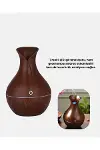 Ahşap Desenli 130 ml Aromaterapi Difüzör Sessiz ve USB Bağlantılı-5