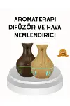 Ahşap Desenli 130 ml Aromaterapi Difüzör Sessiz ve USB Bağlantılı-1