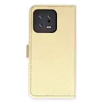 Xiaomi Mi 13 Trend S Plus Kapaklı Kılıf - Gold-1
