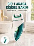Çok Fonksiyonlu Epilatör 600mAh 90 Dakika Kullanım LED Metal Başlık Su Geçirmez Yeni Nesil-1