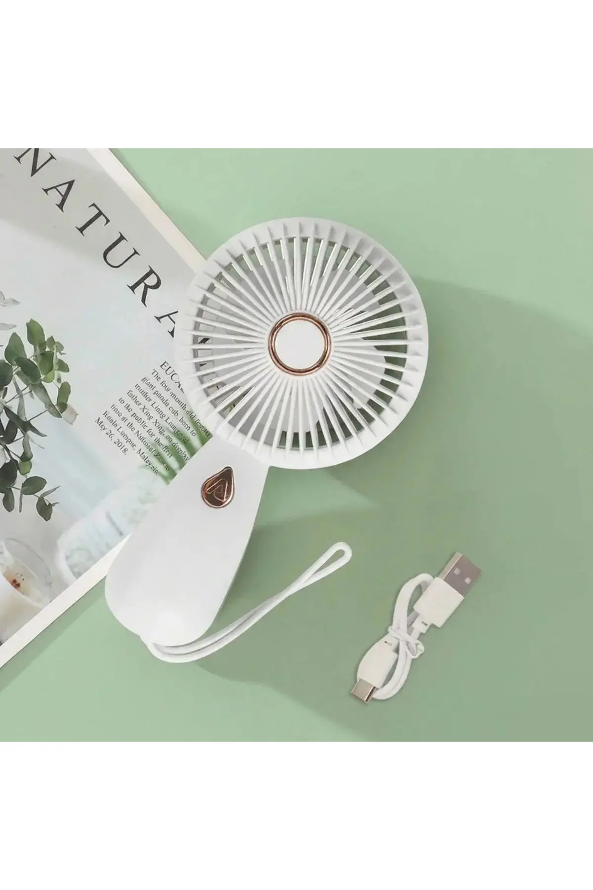 3 Kademeli Çanta Tipi El Fanı – Taşınabilir Mini Serinletici Silikon Askılı Fan ZB103