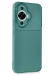 Huawei Nova 12S Kılıf Auto Focus Karbon Kapak - Koyu Yeşil-2