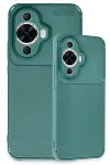 Huawei Nova 12S Kılıf Auto Focus Karbon Kapak - Koyu Yeşil-3