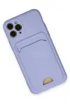 Apple iPhone 11 Pro Kılıf Kelvin Kartvizitli Silikon - Lila-3