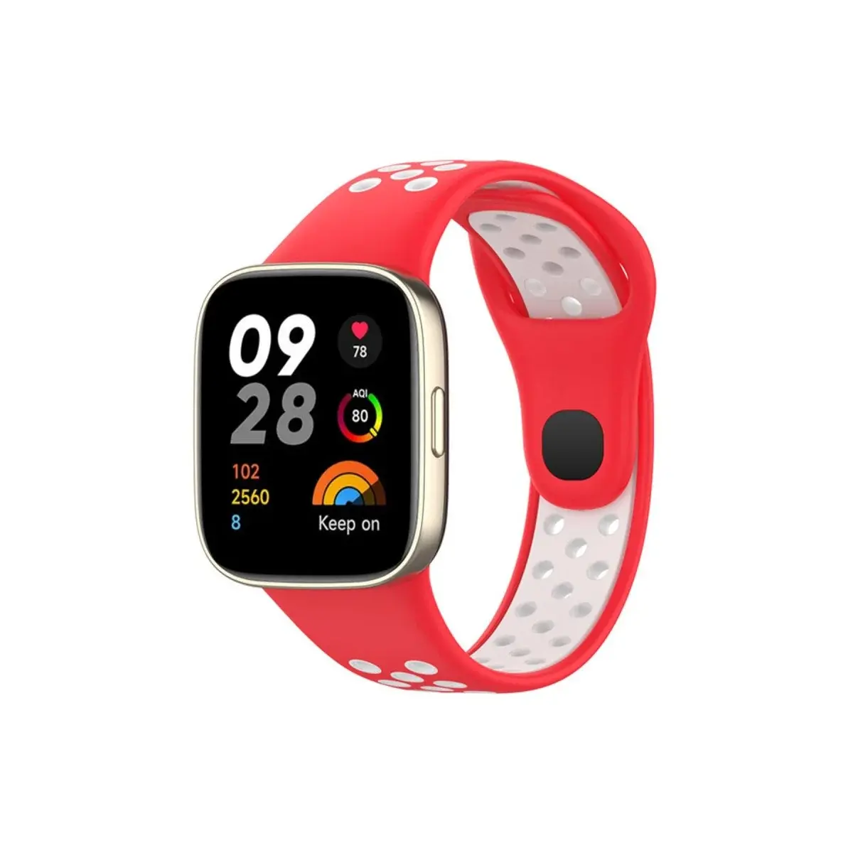 Xiao Red Watch 3 Spor Delikli Kordon (saat Değildir) - Kırmızı-beyaz