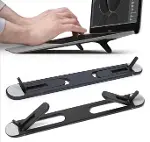 2 Kademeli Katlanabilir ve Yapışkanlı Laptop Standı Siyah-4