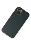 Apple iPhone 14 Plus Kılıf Coco Deri Silikon Kapak - Yeşil-2