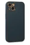 Apple iPhone 14 Plus Kılıf Coco Deri Silikon Kapak - Yeşil-3