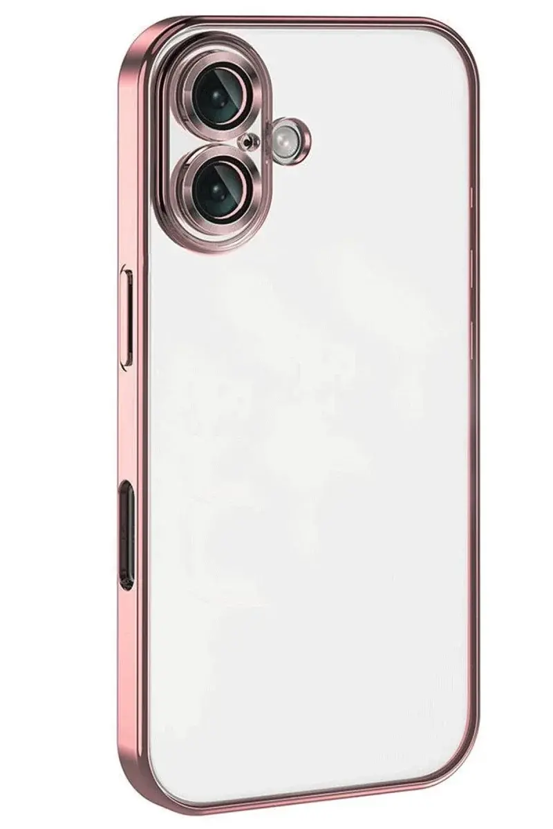 Apple iPhone 16 Plus Kılıf Razer Lensli Silikon - Pembe