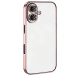 Apple iPhone 16 Plus Kılıf Razer Lensli Silikon - Pembe-3
