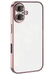Apple iPhone 16 Plus Kılıf Razer Lensli Silikon - Pembe-1