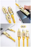 4in1 Hızlı Şarj Ve Data Kablosu Type-c / Lightning / cro Usb PL-8631-1