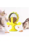 Vantuzlu Zilli İnteraktif Dönebilen Mama Kaplı Renkli Eğlenceli Eğitici Kedi Oyuncağı-3