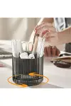 360° Dönebilen Plastik Organizer – Çok Amaçlı Mutfak, Banyo ve Makyaj Malzemesi Düzenleyici, Döner M-3