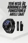 Amoled Ekran Metal Deri Silikon Kordonlu Uyku ve Sağlık Takibi-2