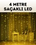 4 Metre Şelale Perde Led Işık Dış Mekan İç Mekan Uyumlu-1