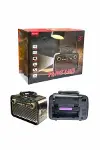 Nostalji Radyo Bluetooth Hoparlör USB-SD Kart Giriş Led Fener Işıklı Bataryalı Pilli-3