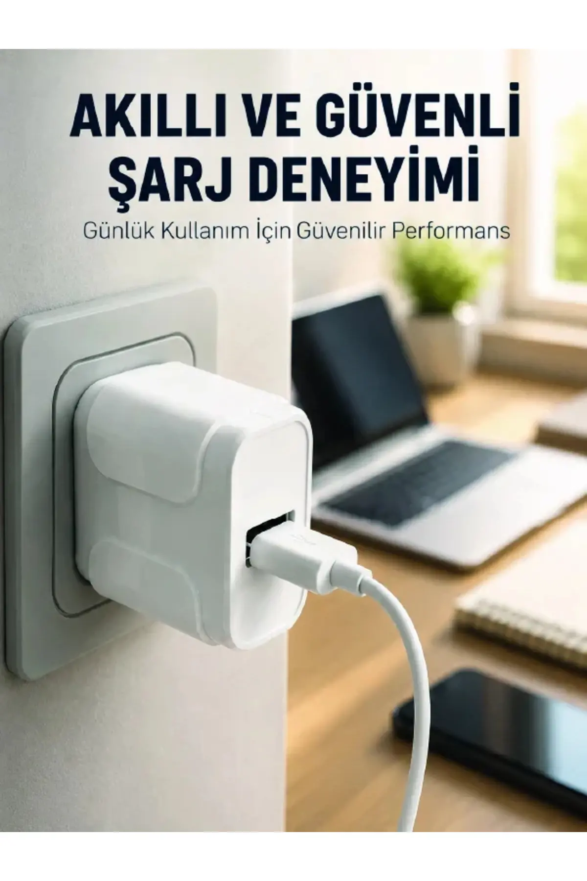 Pratik ve Kompakt Tasarımlı 12W USB Telefon Şarj Adaptörü