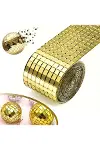 1 Metre Uzunluğunda Gold Renk Aynalı Mozaik Taşlı Dekor Bandı 4 cm x 1 mt-1
