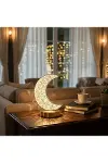 Hilal AY Model Kristal LED Masa Lambası – Dokunmatik, 3 Renk Işık Modlu, Şarjlı Mini Dekoratif Gece-3