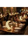 Hilal AY Model Kristal LED Masa Lambası – Dokunmatik, 3 Renk Işık Modlu, Şarjlı Mini Dekoratif Gece-4