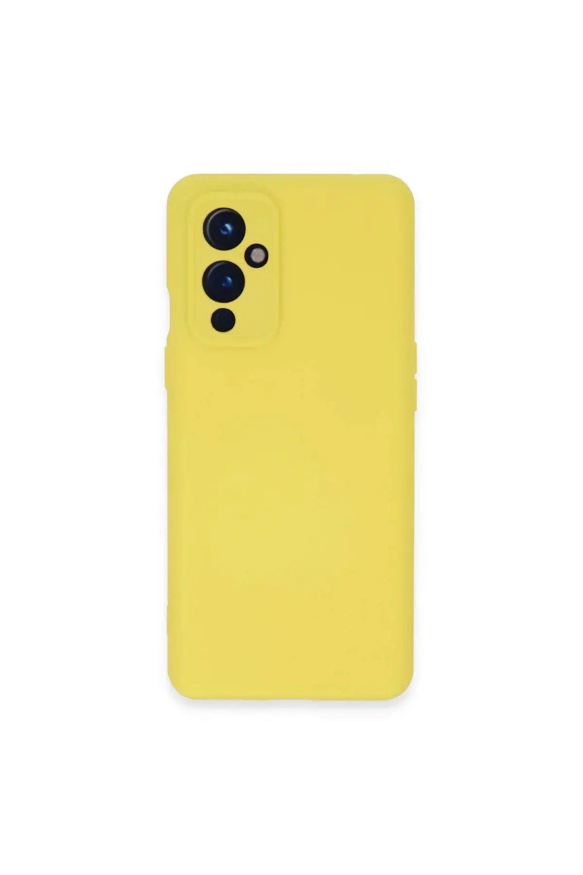 One Plus 9 Kılıf Nano içi Kadife Silikon - Sarı