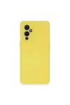 One Plus 9 Kılıf Nano içi Kadife Silikon - Sarı-1