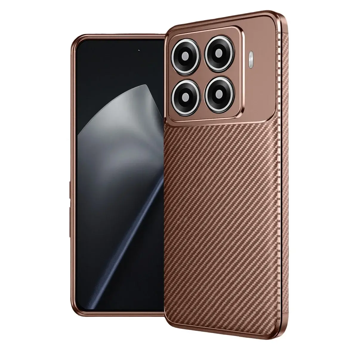 Xiao 15t Pro Auto Focus Karbon Kapak - Kahverengi