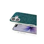 Onegif Apple İphone 17 Bright Simli Kapak - Koyu Yeşil-2