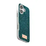 Onegif Apple İphone 17 Bright Simli Kapak - Koyu Yeşil-3