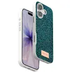 Onegif Apple İphone 17 Bright Simli Kapak - Koyu Yeşil-1