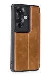 Oppo Reno 11F Kılıf Flip Cover - Taba-2
