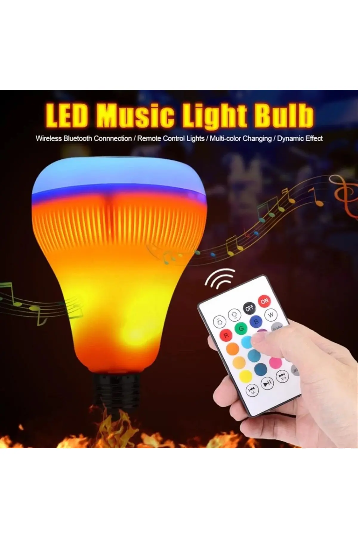 Kumandalı Bluetooth Hoparlör Ampul LD-37