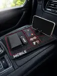 Araç İçi Telefon Standlı Kaydırmaz Silikon Organizer Mat Konsol Düzenleyici-2