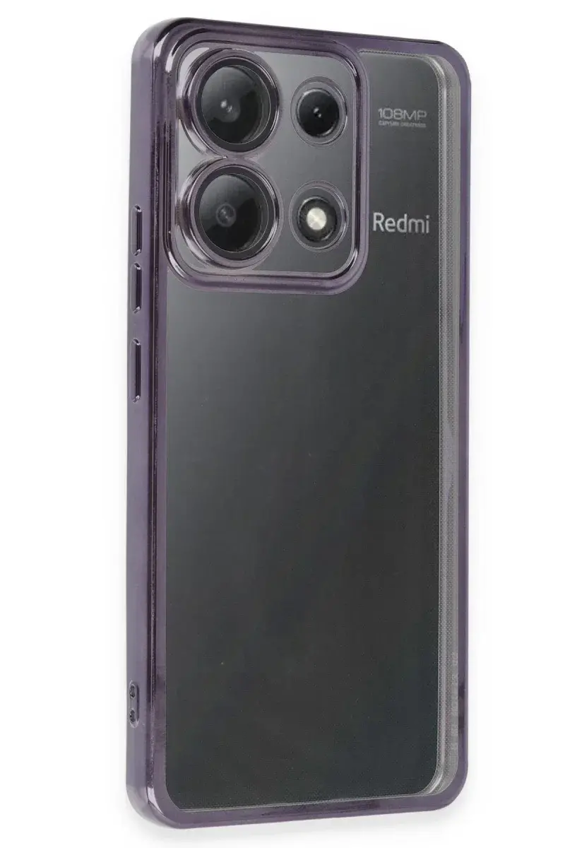 Xiao Poco X6 Kılıf Razer Lensli Silikon - Mor