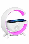 Bluetooth Hoparlör G Şekli Atmosfer Akıllı Rgb Lamba Wireless Kablosuz Şarj-4