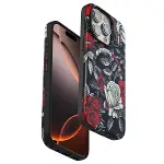 Onegif Apple İphone 15 Pro Flower Series Magsafe Kapak - Siyah-1