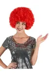 Kırmızı Renk Kıvırcık Afro Bonus Peruk-2