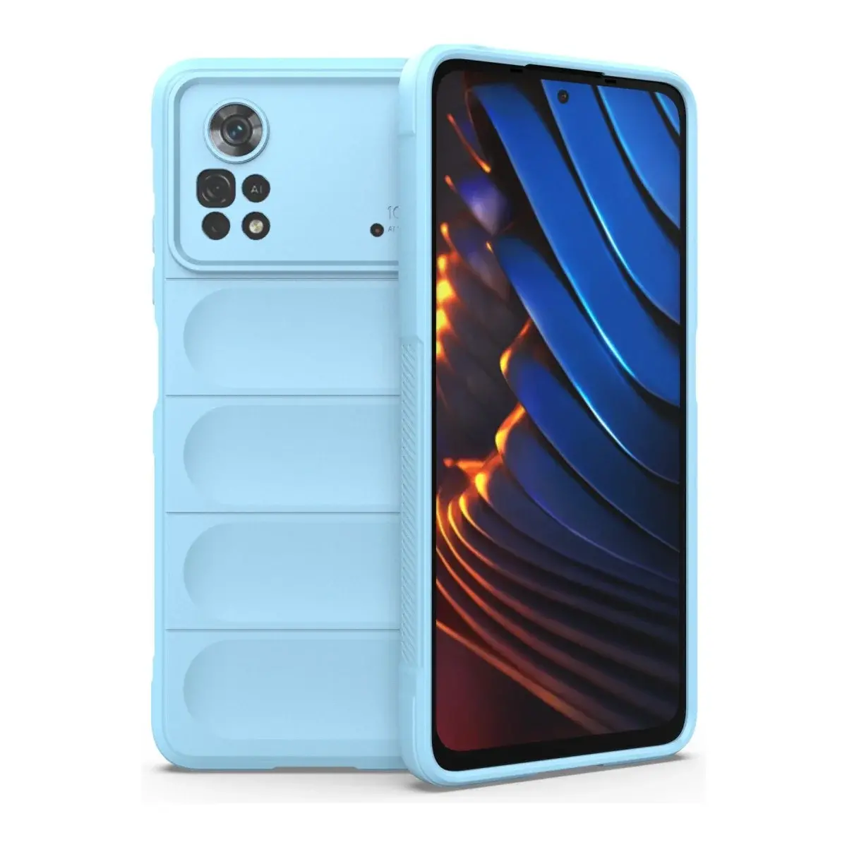 Xiao Poco X4 Pro 5g Kılıf Optimum Silikon - Sky Blue