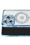 Apple iPhone 16 Pro Max Kılıf Joke Simli Magneticsafe Kılıf - Mavi-2