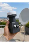 4K Ultra HD Twin LNB Çift Uydu Çıkışlı Ku Band Çanak Anten LNB 0.1 dB-3