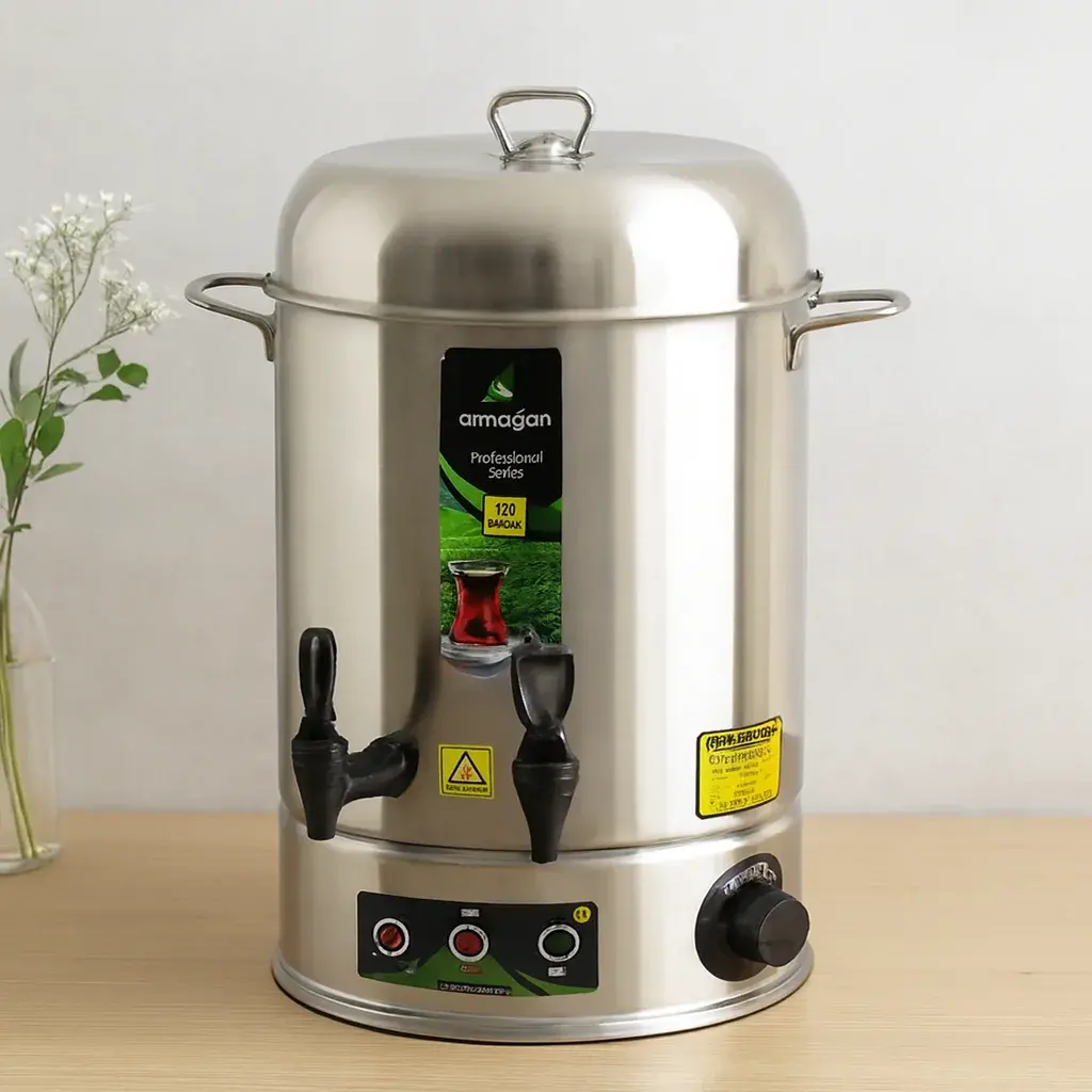 12 L Elektrikli Çay Otomatı Çift Musluk 2000W