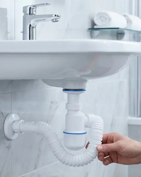 Lavabo Gider Borusu Esnek Hortumlu Sifon Seti Koku Önleyici Dayanıklı Tasarım