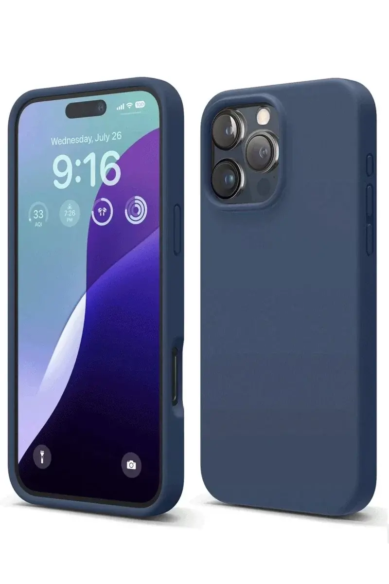 Apple iPhone 16 Pro Max Kılıf First Silikon - Lacivert