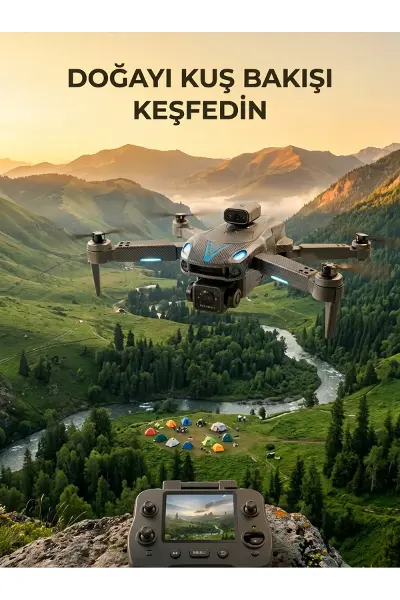 Uzaktan Kumandalı Çift Kameralı Hobi ve Fotoğraf Drone'u
