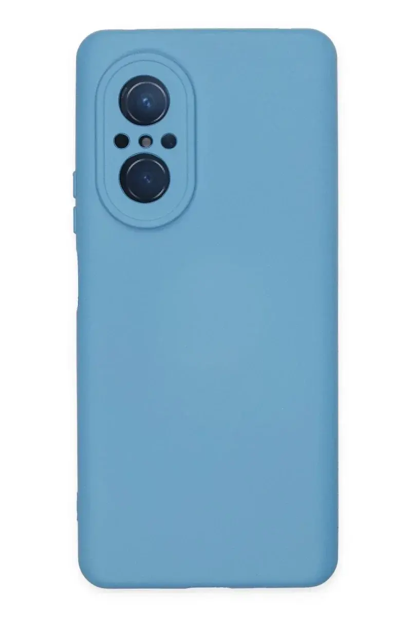 Huawei Nova 9 SE Kılıf Nano içi Kadife Silikon - Mavi