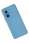 Huawei Nova 9 SE Kılıf Nano içi Kadife Silikon - Mavi-3