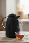 1 LT Isı Yalıtımlı Çay ve Soğuk Su Termosu Siyah (12 Saat Sıcak Tutar & İçi Camdır)-3