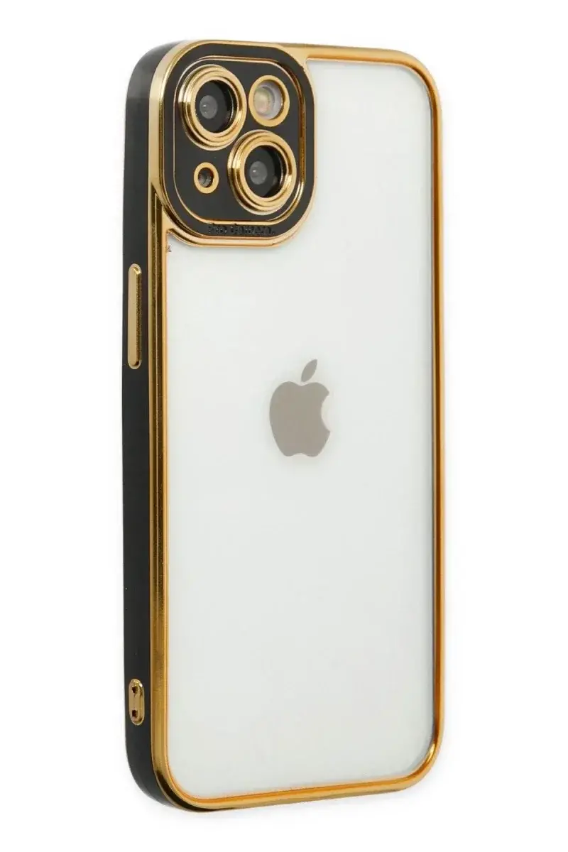 Apple iPhone 14 Plus Kılıf Liva Lens Silikon - Siyah