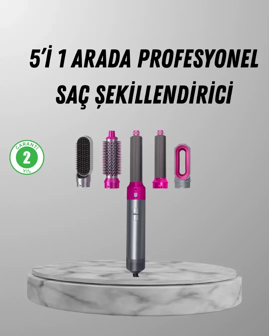 5’i 1 Arada Saç Şekillendirici Set Kuaför Düzeyinde Performans ve Ergonok Tasarım